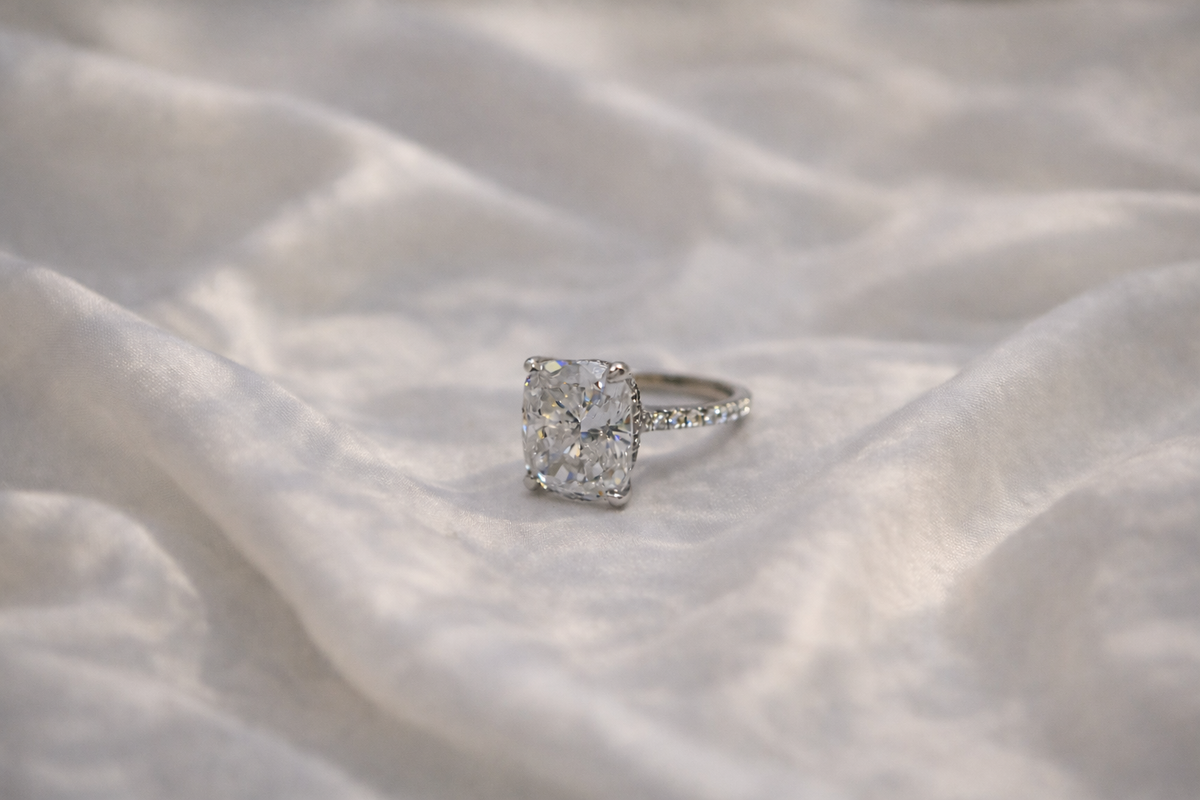 The Grand Cathedral: 5.75ctw Elongated Cushion Bridal Masterpiece