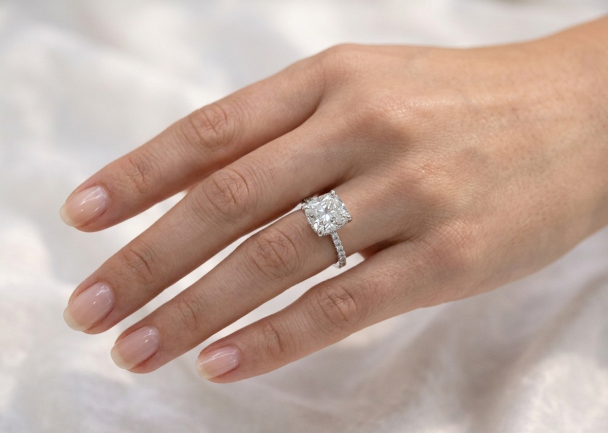 The Grand Cathedral: 5.75ctw Elongated Cushion Bridal Masterpiece