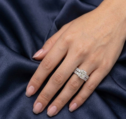 Radiant Cut Lab- Diamond Bridal Set: The Ultimate Sparkle (3.02 Carat)