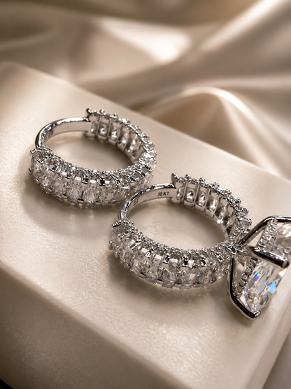 The Belle- 14.80 Carat Elongated Cushion Cut Engagement/Wedding Set