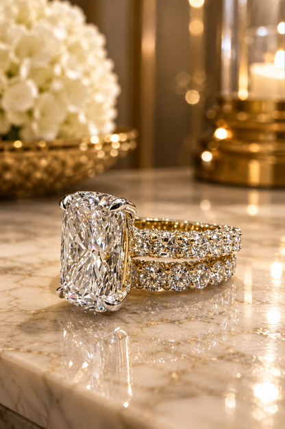 Luxury Elise ✨ 12.33 Carat Elongated Cushion Lab Diamond Engagement Ring