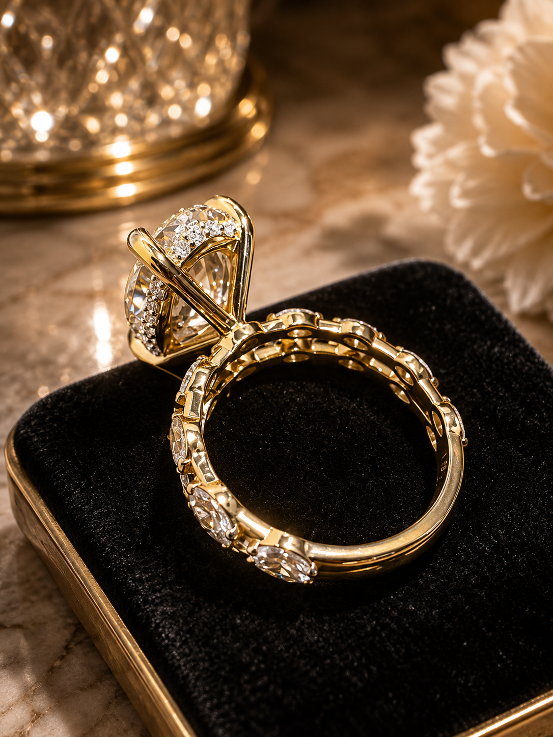 The Alaina ✨ 7.62 Carat Oval Lab Diamond Wedding Set