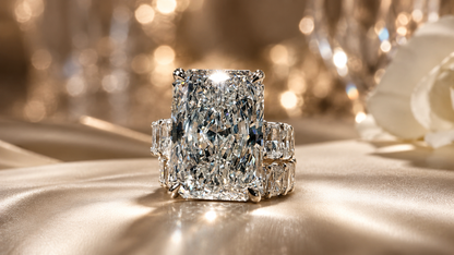 The Jasmine- 12.25 Carat Radiant Cut Lab Diamond Wedding Set ✨