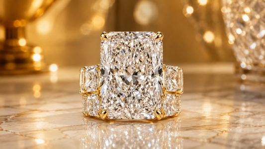 The Jasmine- 12.25 Carat Radiant Cut Lab Diamond Wedding Set ✨