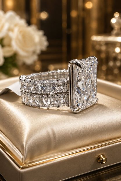 The Olivia- 8.00 CT Radiant Cut Lab Diamond Engagement/Wedding Set