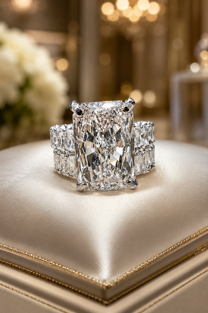 The Olivia- 8.00 CT Radiant Cut Lab Diamond Engagement/Wedding Set