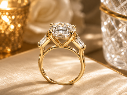 The Lilly ✨ 10.00 Carat Old Mine Cut Lab Diamond Engagement Ring