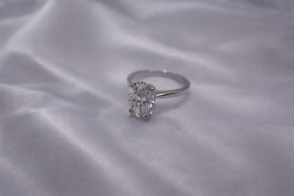 Modern Elegance: 2.03ct Oval Cathedral Bridal Ring