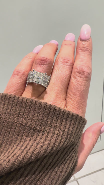 The Rose 🌹- 10.50 Carat Princess Cut Lab Diamond Engagement/Wedding Set