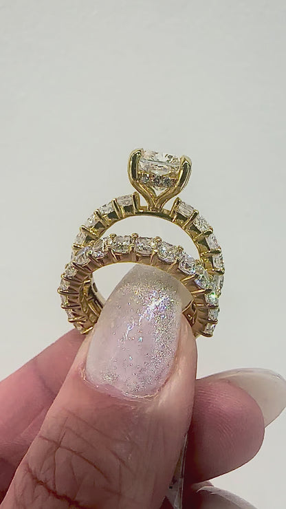 The Sovereign Set: 6.00ct Elongated Cushion & Matching Band