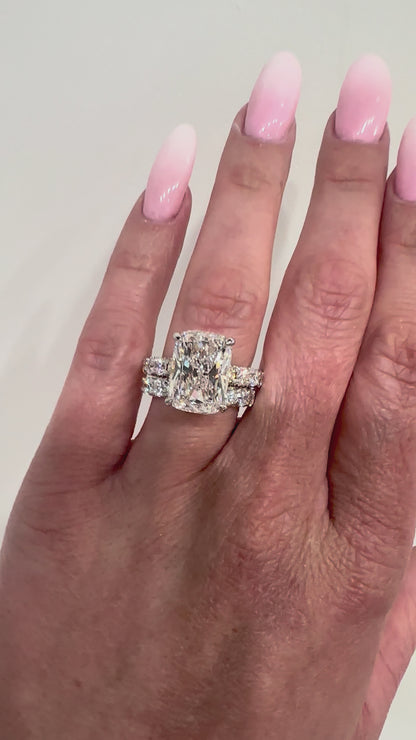 Luxury Elise ✨ 12.33 Carat Elongated Cushion Lab Diamond Engagement Ring