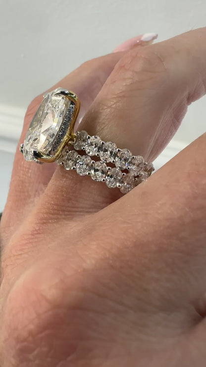 The Stella ✨ 12.54 Carat Oval Lab Diamond Engagement/Wedding Set